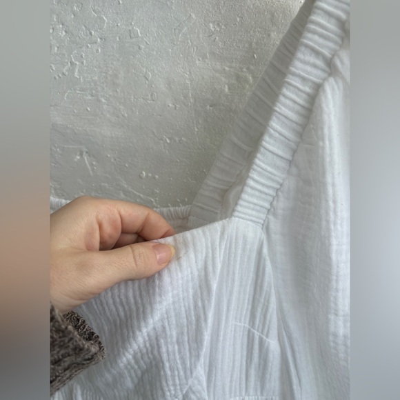 NWT J.crew 100% cotton dress in white Beautiful smocked mini dress - Picture 11 of 16